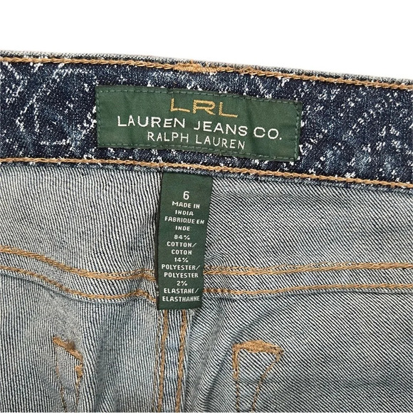 {Ralph Lauren} "Modern Skinny" Slim Aztec Tribal Geometric Printed Denim Jeans - Picture 5 of 7